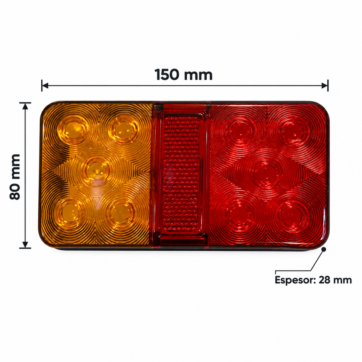 Kit Faroles Traseros Para Trailer Led 12/24V